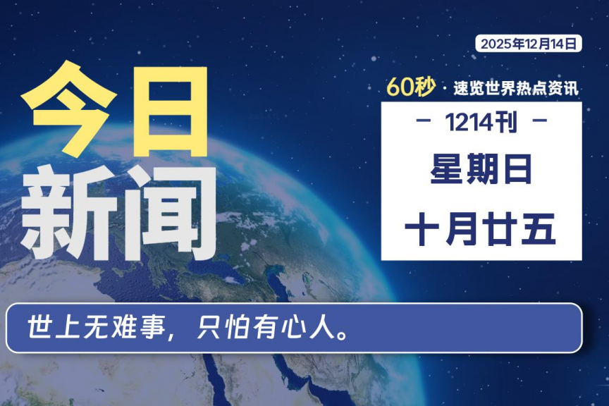 12月14日，星期日, 大学生客栈早报！