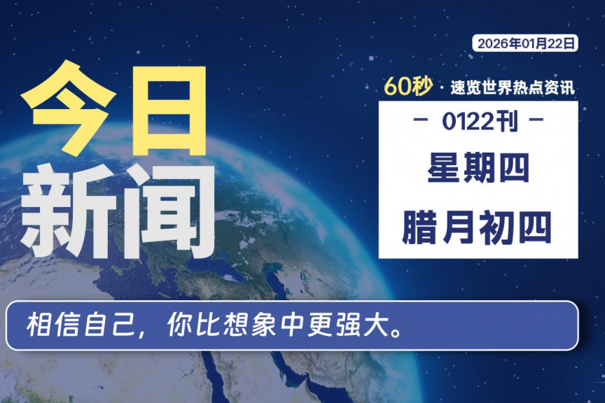01月22日，星期四, 大学生客栈早报！